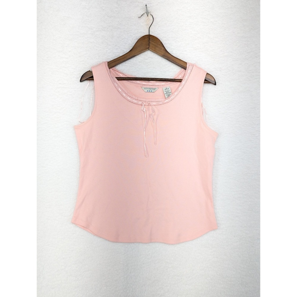 Covington Women's Tank Top With Decorative Neckline Pink M‎